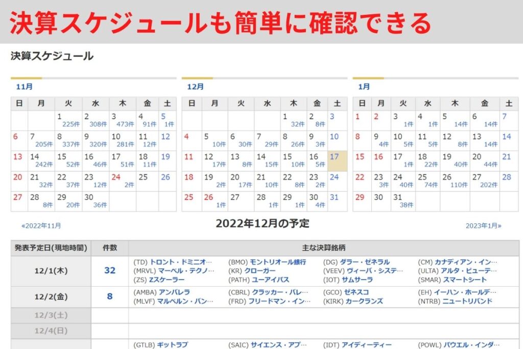 決算スケジュール確認画面